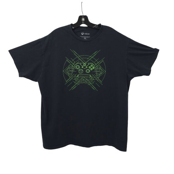 Xbox Neon Green Controller Graphic T Shirt Mens 2X Short Sleeve Ripple Junction - Picture 1 of 15